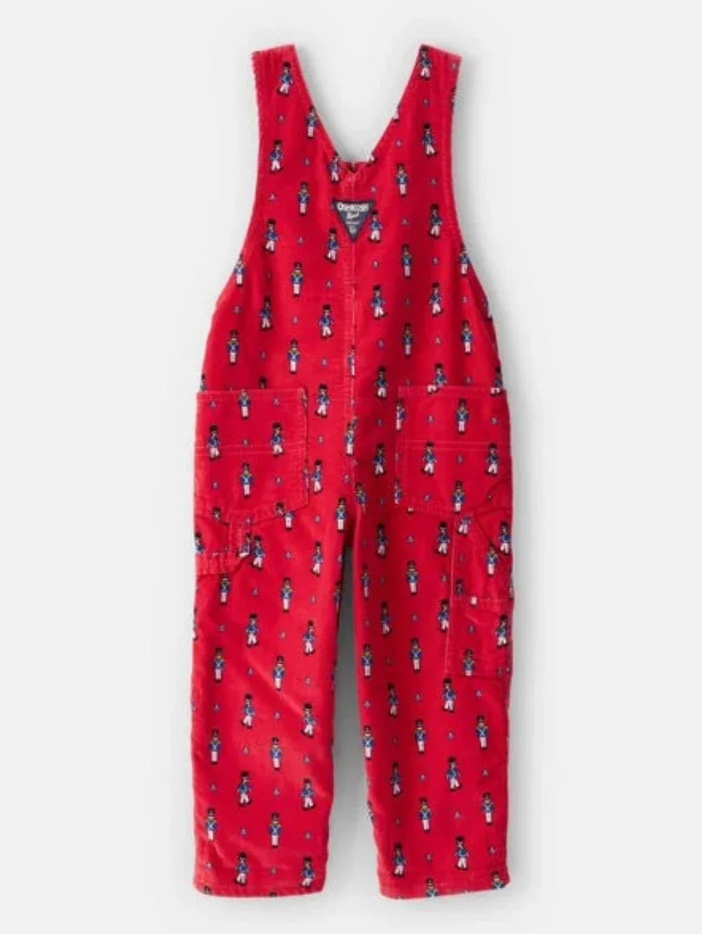 🆕️ OshKosh Nutcracker Corduroy Holiday Overalls in Red